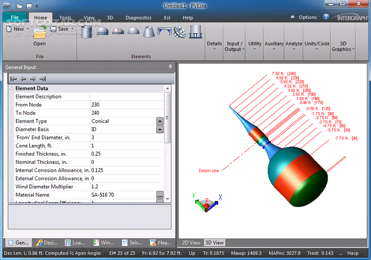 دانلود Intergraph PV Elite 2019 SP1 21.00.01 / 2018 SP2 v20.00.02 - دانلود طراحی و تحلیل مخازن تحت فشار پی وی الایت - سافت گذر