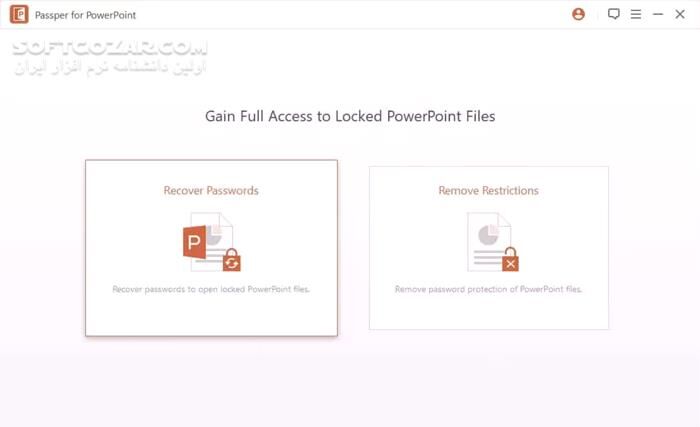 دانلود Passper for PowerPoint 4.0.3.1 - دانلود باز کردن قفل فایل های پاورپوینت - سافت گذر