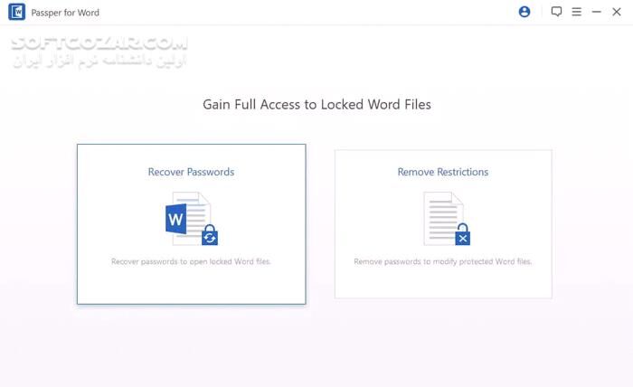 دانلود Passper for Word 4.0.3.1 - دانلود باز کردن قفل فایل های ورد - سافت گذر