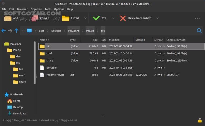 دانلود PeaZip 10.8.0 - دانلود فشرده سازی فایل ها - سافت گذر