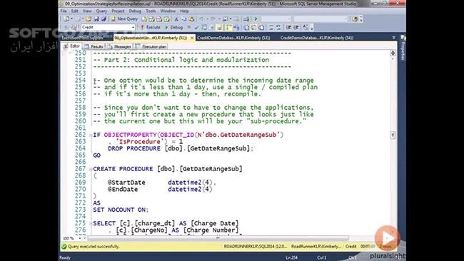 دانلود Pluralsight - SQL Server - Optimizing Stored Procedure Performance - دانلود فیلم آموزش اس‌کیواِل سـروِر - بهینه‌سازی عملکرد رویه ذخیره‌شده - سافت گذر