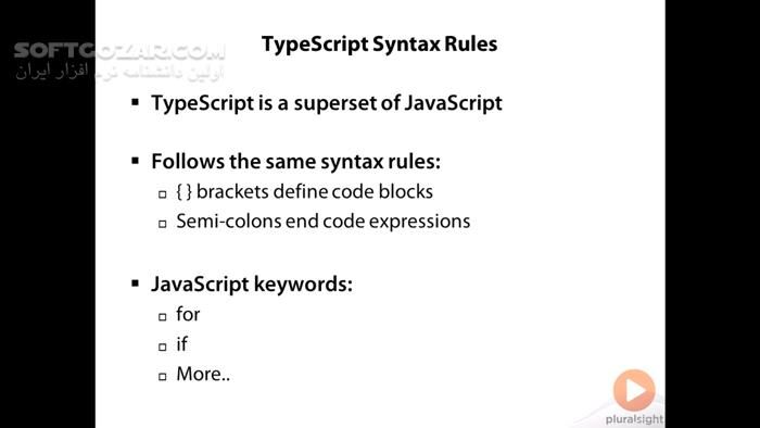 دانلود Pluralsight - TypeScript Fundamentals - دانلود فیلم آموزش اصول استفاده از تایپ‌اسکریپت - سافت گذر