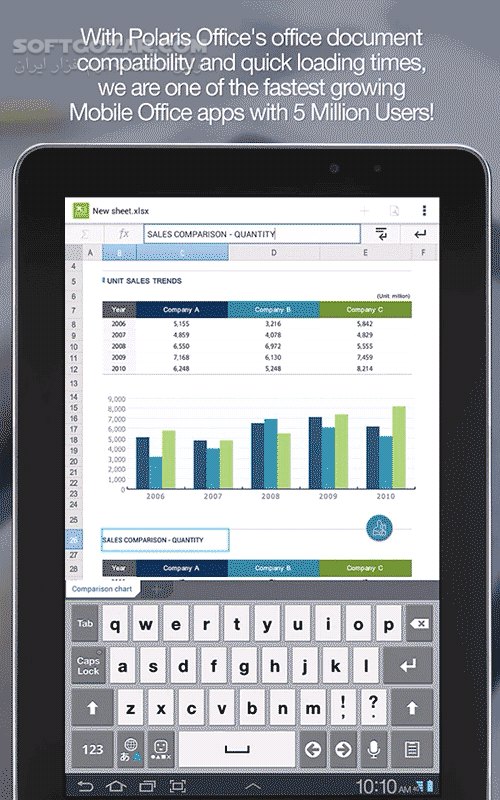 دانلود Polaris Office Pro + PDF 9.8.12 for Android +4.4 - دانلود پولاریس آفیس برای اندروید - سافت گذر