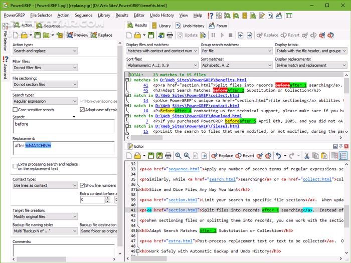 دانلود PowerGREP 5.3.7 - دانلود جستجوی پیشرفته - سافت گذر
