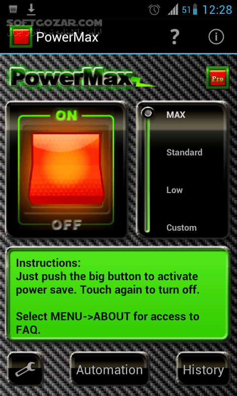 دانلود PowerMax 1.8.8 for Android - دانلود کاهش موثر مصرف باتری برای اندروید - سافت گذر
