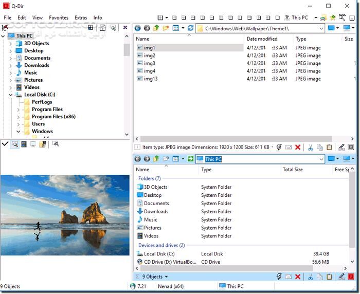 دانلود Q-Dir 12.46 - دانلود مدیریت فایل - سافت گذر