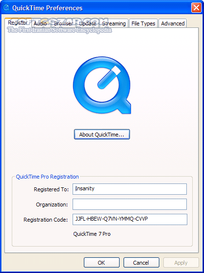 دانلود QuickTime Pro 7.7.9 - دانلود نرم افزار شرکت Apple برای پخش فایلهای ویدیویی MOV در ویندوز و صفحات وب - سافت گذر