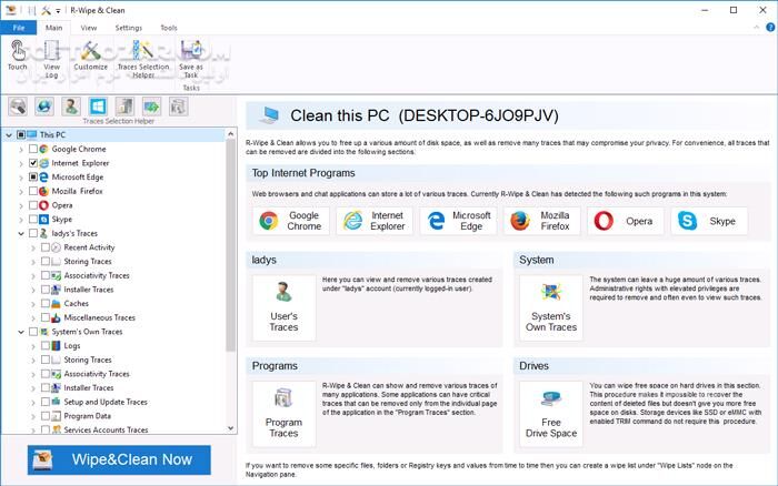 دانلود R-Wipe & Clean 20.0.2541 - دانلود پاکسازی ویندوز - سافت گذر