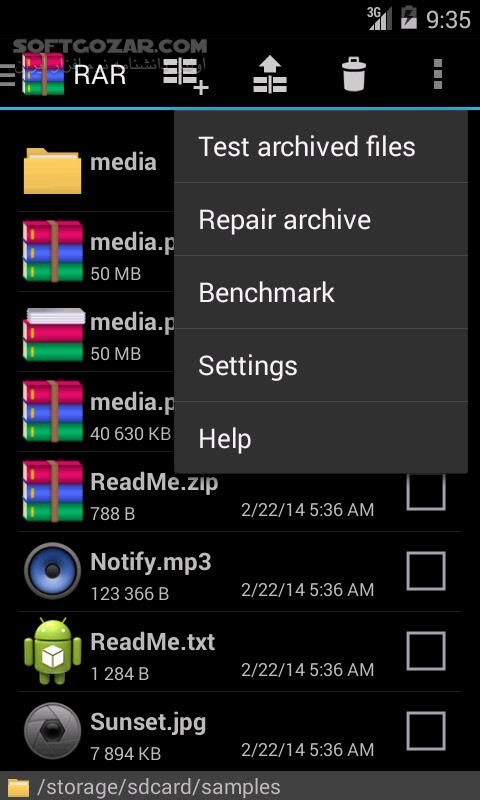دانلود RAR For Android 7.20.130 for Android +5.0 - دانلود وینرار اندروید برای اندروید - سافت گذر