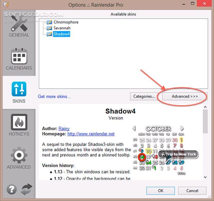 دانلود Rainlendar Pro 2.22.1 Build 182 - دانلود تقویم برای ویندوز - سافت گذر