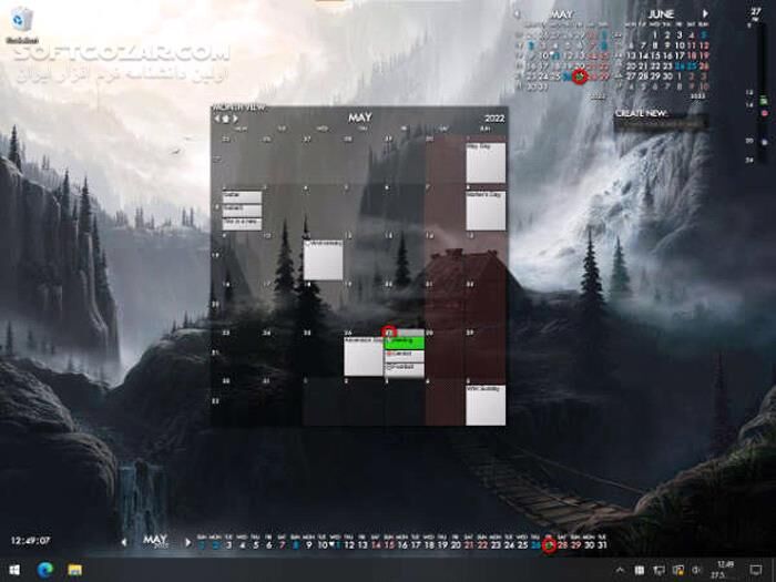 دانلود Rainlendar Pro 2.22.1 Build 182 - دانلود تقویم برای ویندوز - سافت گذر