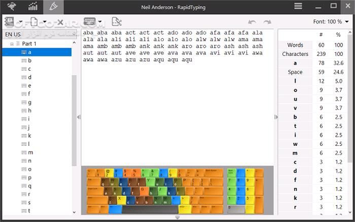 دانلود Rapid Typing Tutor 5.5 - دانلود آموزش تایپ - سافت گذر