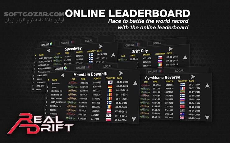 دانلود Real Drift Car Racing 5.0.7 for Android +2.3 - دانلود مسابقات ماشین سواری برای اندروید - سافت گذر