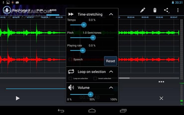 دانلود RecForge II Pro 1.2.8.1g / I Pro 2.1.16 for Android +1.6 - دانلود برنامه ضبط پرقدرت صدا با امکانات بالا برای اندروید - سافت گذر