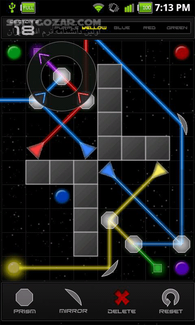 دانلود Refraction Lite 1.8.4 for Android - دانلود بازی فکری با استفاده از لیزر و منشور برای اندروید - سافت گذر