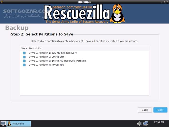 دانلود Rescuezilla 2.5.1 Noble Edition - دانلود پشتیبان گیری از هارد کامپیوتر - سافت گذر
