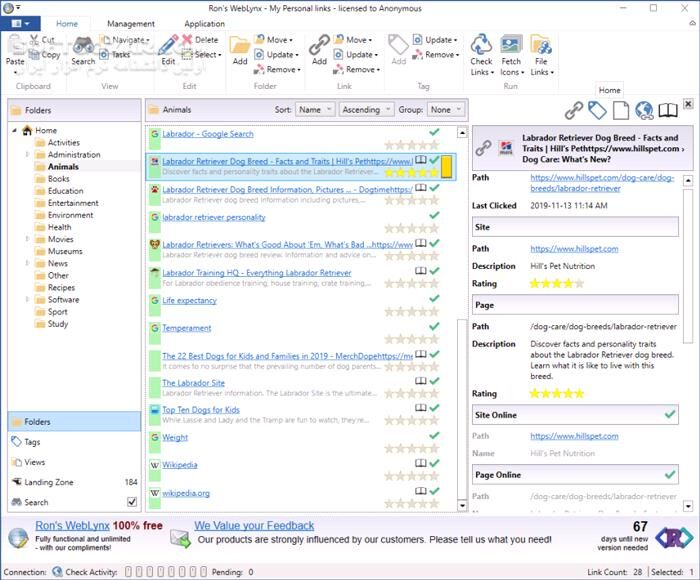 دانلود Rons WebLynx Pro v2025.6.18.1346 - دانلود مدیریت بوکمارک ها - سافت گذر