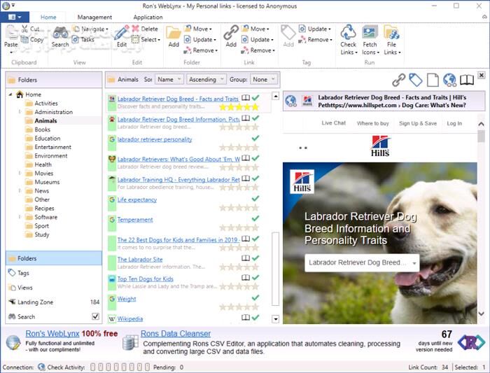 دانلود Rons WebLynx Pro v2025.6.18.1346 - دانلود مدیریت بوکمارک ها - سافت گذر
