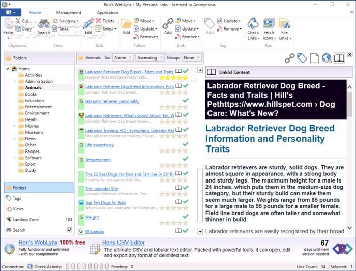 دانلود Rons WebLynx Pro v2025.6.18.1346 - دانلود مدیریت بوکمارک ها - سافت گذر