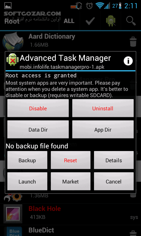 دانلود Root Uninstaller Pro 8.3 for Android +2.3 - دانلود حذف گروهی تمامی نرم افزارها برای اندروید - سافت گذر