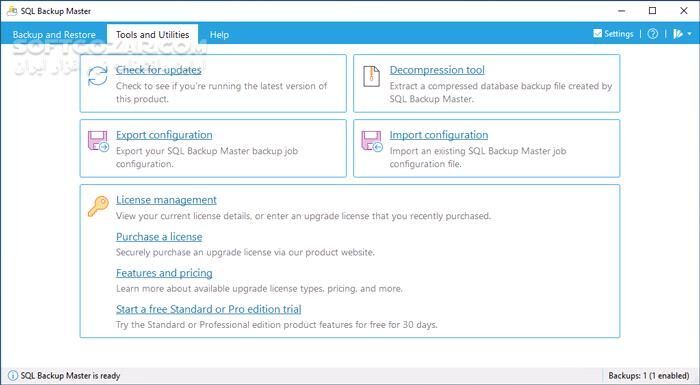 دانلود SQL Backup Master Enterprise 8.1.1023 - دانلود پشتیبان‌گیری از پایگاه‌های داده - سافت گذر