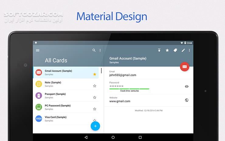 دانلود SafeInCloud Password Manager 22.2.7 for Android +5.0 - دانلود ذخیره ساز اطلاعات شخصی و محرمانه برای اندروید - سافت گذر