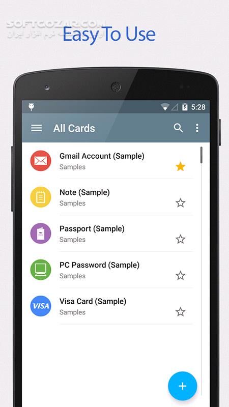دانلود SafeInCloud Password Manager 22.2.7 for Android +5.0 - دانلود ذخیره ساز اطلاعات شخصی و محرمانه برای اندروید - سافت گذر