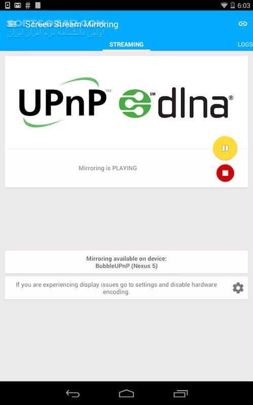 دانلود Screen Stream Mirroring 2.7.0c for Android +4.0 - دانلود استریم تصویر برای اندروید - سافت گذر