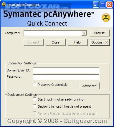 دانلود Symantec PcAnywhere Corporate Edition 12.5.5.1086 - دانلود بهترین برنامه برای اتصال به یک کامپیوتر دیگر و مشاهده دسکتاپ آن - سافت گذر
