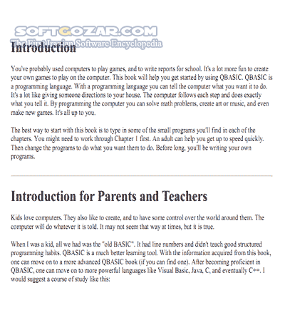 دانلود QBASIC Programming for Kids - دانلود کتاب آموزش برنامه نویسی کیوبیسیک - سافت گذر