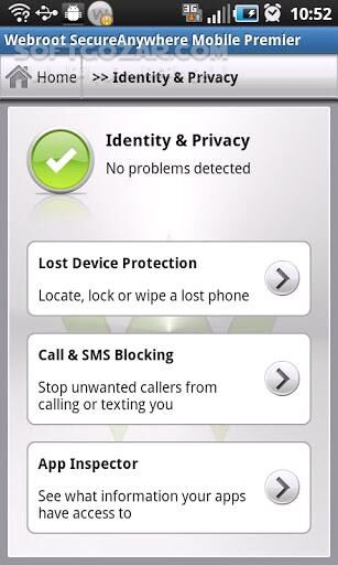 دانلود Webroot SecureAnywhere Mobile Premier 3.7.1.7660 for Android +2.3 - دانلود آنتی ویروس اندروید شرکت Webroot برای اندروید - سافت گذر