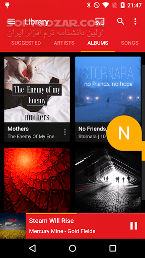 دانلود Shuttle+ Music Player 2.0.17 for Android +4.1 - دانلود شاتل پلاس برای اندروید - سافت گذر