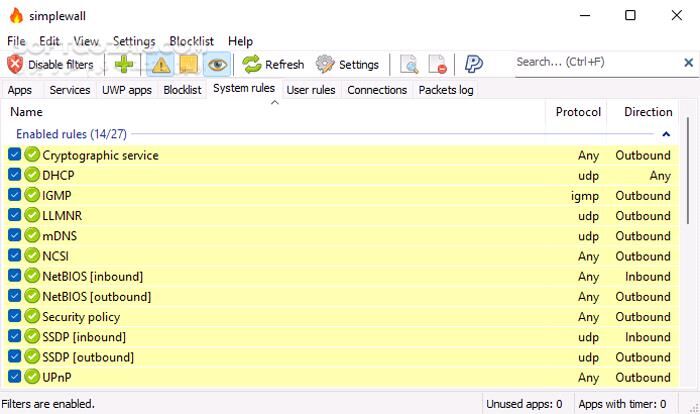 دانلود SimpleWall 3.7.8 - دانلود مدیریت فایروال - سافت گذر