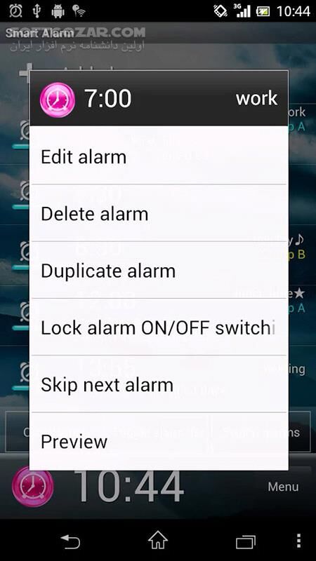 دانلود Smart Alarm 2.5.7 for Android +2.1 - دانلود زنگ هشدار برای اندروید - سافت گذر
