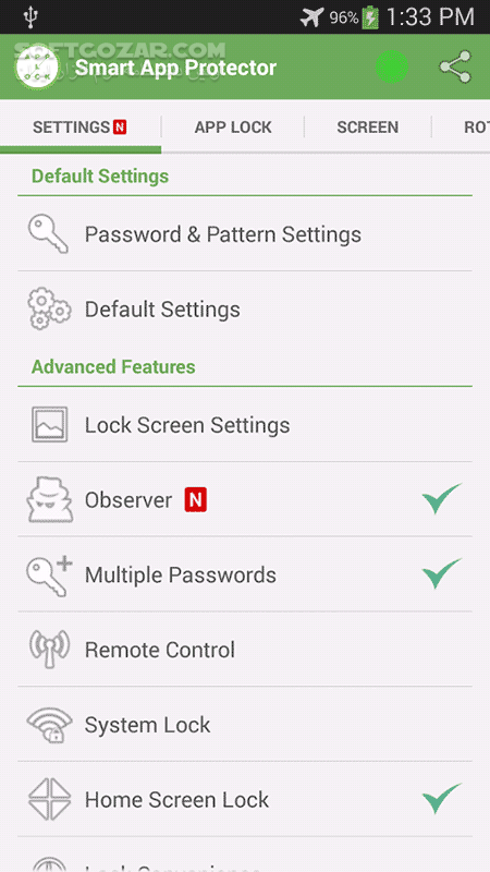 دانلود Smart App Lock 6.5.8 for Android +2.0 - دانلود رمز گذاری بر روی برنامه ها برای اندروید - سافت گذر