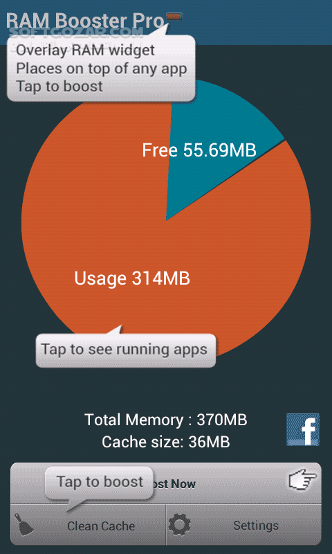 دانلود Smart RAM Booster Pro 7.6 for Android +2.3 - دانلود مدیریت قدرتمند حافظه RAM برای اندروید - سافت گذر