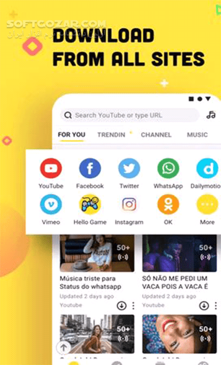 دانلود SnapTube 7.52.1.75270901 For Android +5.0 - دانلود دانلود فیلم از یوتیوب و 15 سایت دیگر برای اندروید - سافت گذر