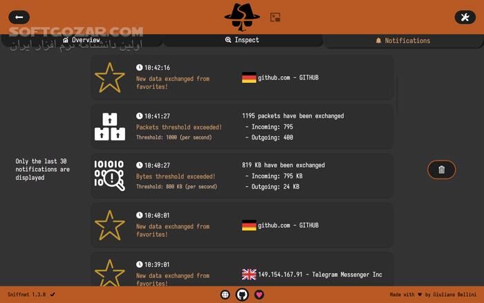 دانلود Sniffnet 1.4.2 - دانلود نظارت بر شبکه - سافت گذر