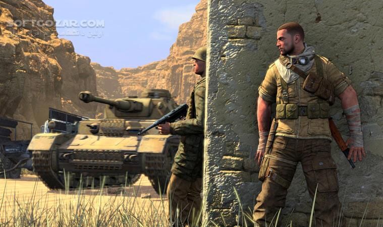 دانلود Sniper Elite III + Update v1.13 + v1.14 incl DLC - دانلود بازی تک‌تیرانداز حرفه‌ای 3  | دارای دی‌ال‌سی Target Hitler Hunt the Grey Wolf و 4 بسته‌ی افزایشی دیگر بصورت پیش‌فرض - سافت گذر