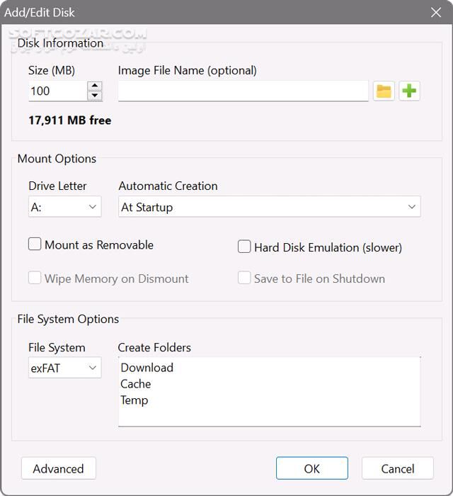 دانلود SoftPerfect RAM Disk 25.12 - دانلود ایجاد دیسک مجازی برای افزایش سرعت کامپیوتر - سافت گذر