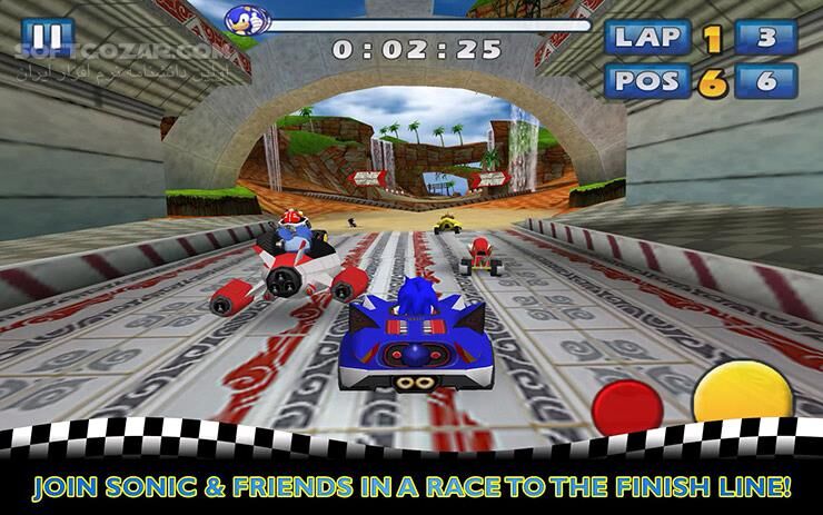 دانلود Sonic & SEGA All-Stars Racing 1.0.1 for Android - دانلود بازی پیست مسابقه سونیک برای اندروید - سافت گذر