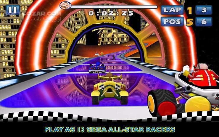 دانلود Sonic & SEGA All-Stars Racing 1.0.1 for Android - دانلود بازی پیست مسابقه سونیک برای اندروید - سافت گذر