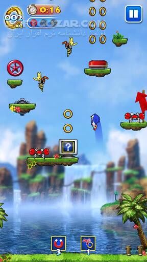 دانلود Sonic Jump 2.0.3 for Android +2.3 - دانلود بازی جدید سونیک برای تمامی پردازنده های گرافیکی برای اندروید - سافت گذر