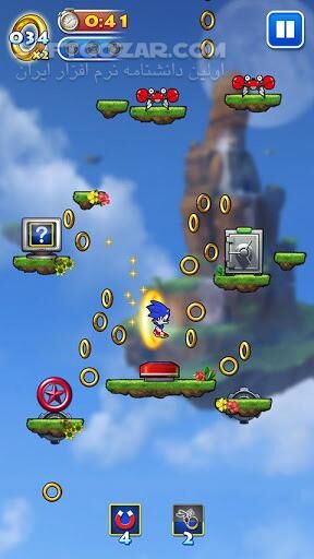 دانلود Sonic Jump 2.0.3 for Android +2.3 - دانلود بازی جدید سونیک برای تمامی پردازنده های گرافیکی برای اندروید - سافت گذر