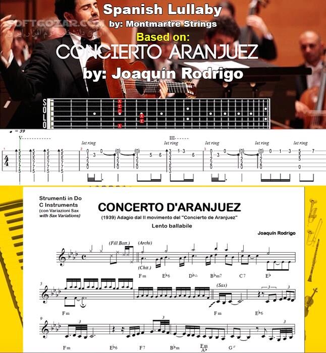 دانلود Spanish Lullaby - Montmartre Strings - دانلود لالایی اسپانیایی - سافت گذر