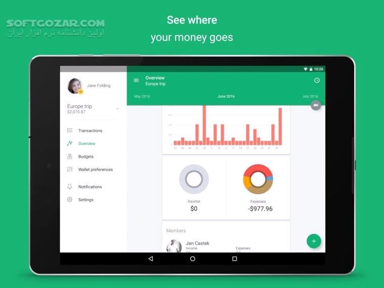 دانلود Spendee Pro 4.3.3 For Android +4.0.3 - دانلود اسپنده برای اندروید - سافت گذر