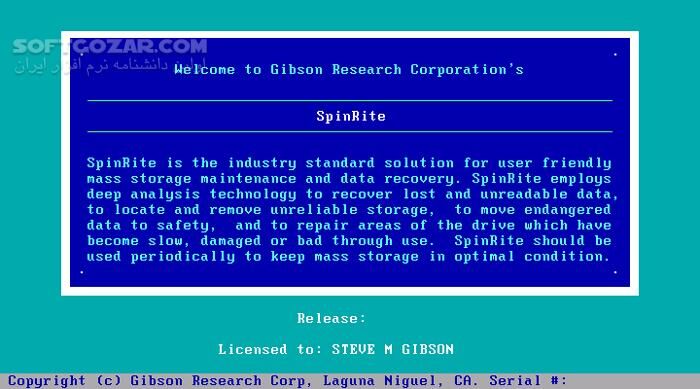 دانلود SpinRite 6.1 Release 4 - دانلود بازیابی اطلاعات - سافت گذر