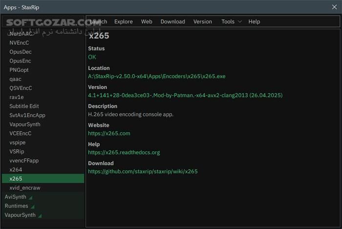 دانلود StaxRip 2.50.5 - دانلود تبدیل و فشرده‌سازی ویدئو - سافت گذر