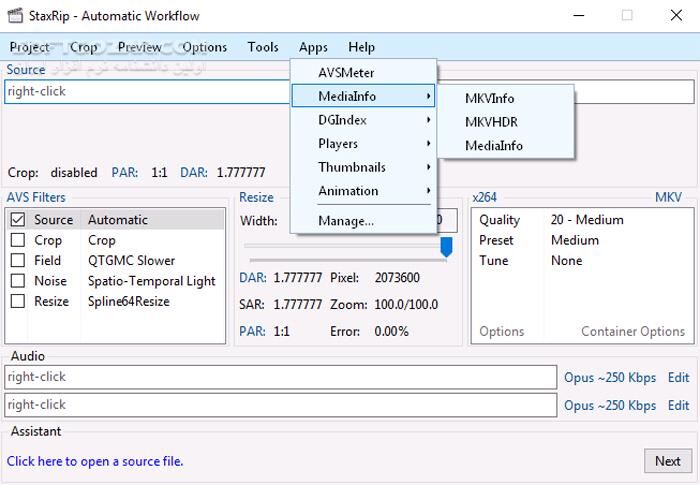 دانلود StaxRip 2.50.5 - دانلود تبدیل و فشرده‌سازی ویدئو - سافت گذر