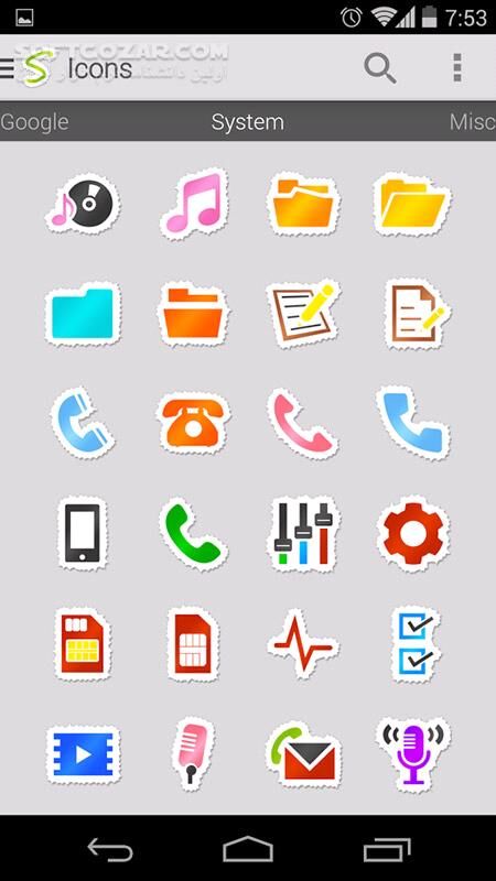 دانلود Sticko 3.1 for Android +4.0 - دانلود 2465 آیکون برای اندروید - سافت گذر